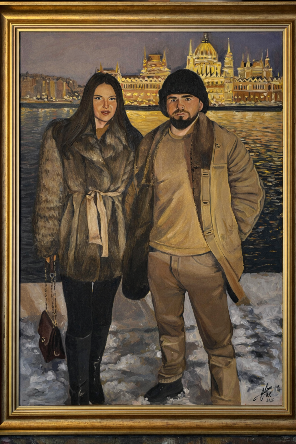 Portrete pictate manual — portret de cuplu